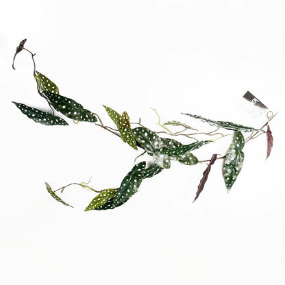 110cm Realistic Artificial Begonia Maculata Plant with Spotted Leaves for Hanging Decor