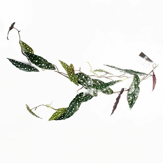 110cm Realistic Artificial Begonia Maculata Plant with Spotted Leaves for Hanging Decor
