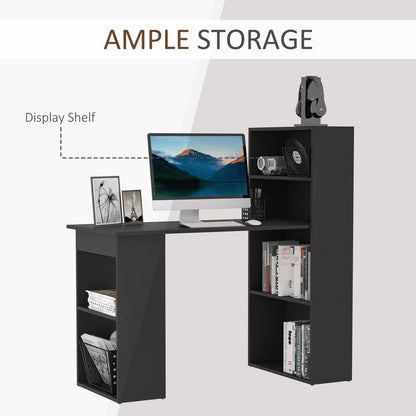 Black Computer Desk Measuring 120L x 55D x 120H cm, Stylish Addition to Any Office