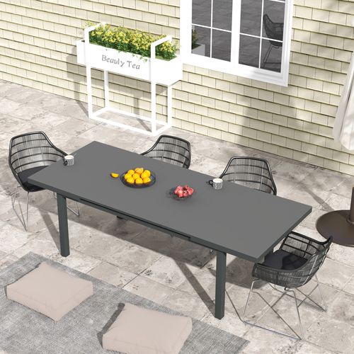 Extendable Garden Table for 6-8: Stylish Aluminium Outdoor Dining