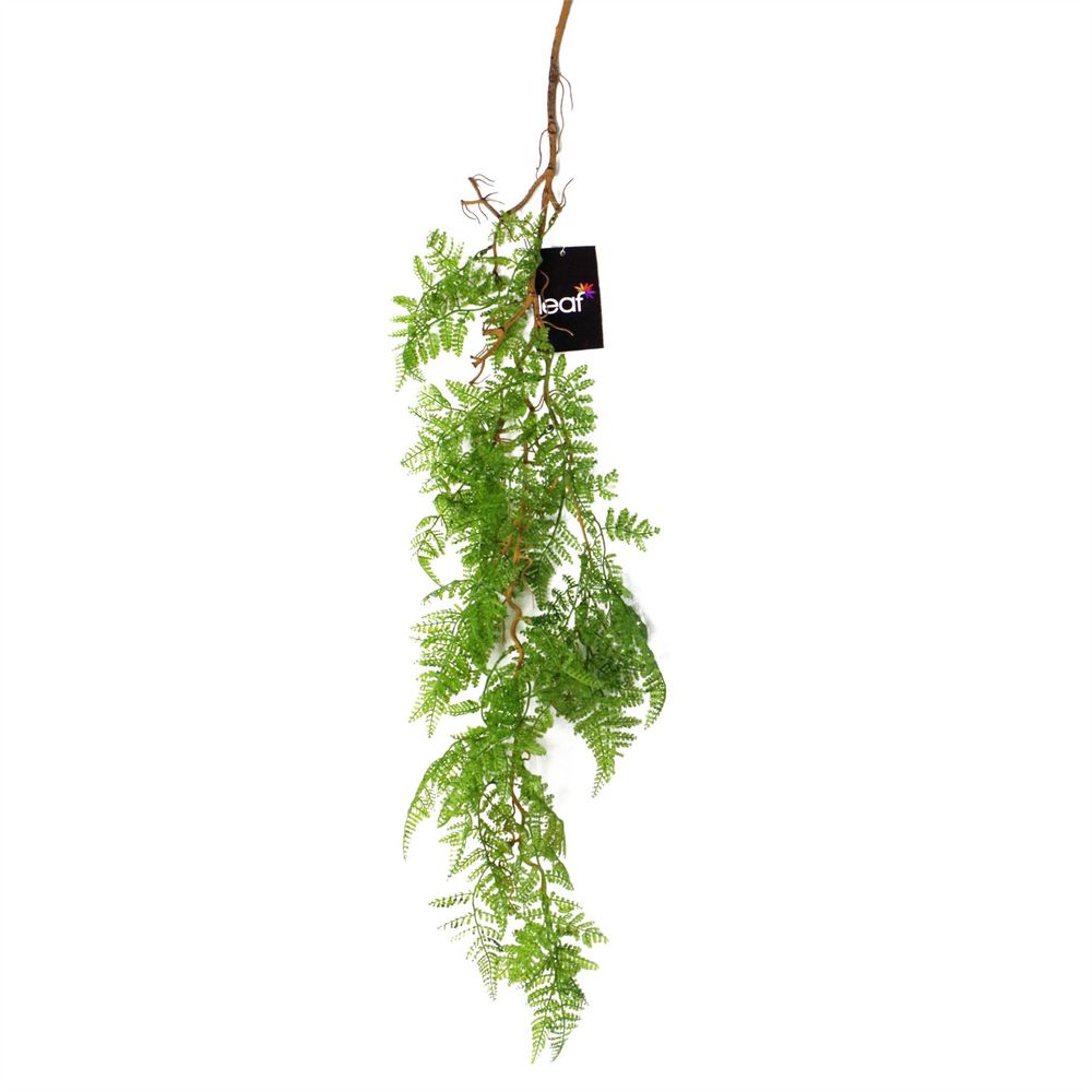 Set of 6 x 100cm Dark Green Artificial Hanging Maidenhair Ferns