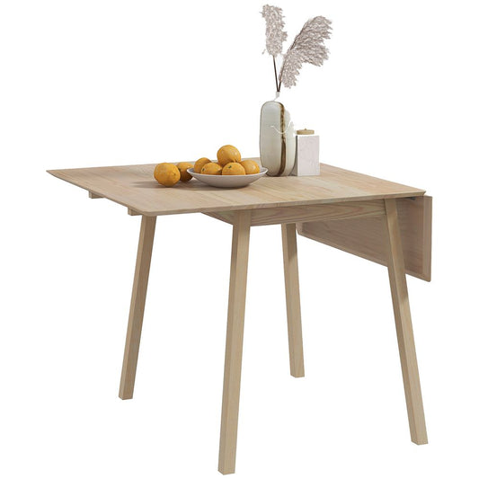 Folding Drop Leaf Extendable Kitchen Table for 2-4, Perfect for Compact Dining Spaces