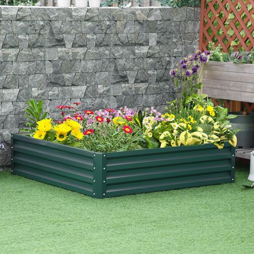 Modular Raised Garden Bed Kit - Perfect for Flowers & Veggies, 120x120cm