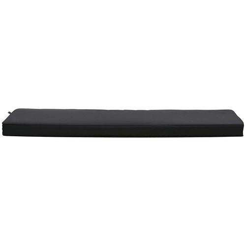 2-Seater Bench Cushion Polyester Cover Seat Pad Replacement Black