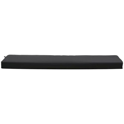 2-Seater Bench Cushion Polyester Cover Seat Pad Replacement Black