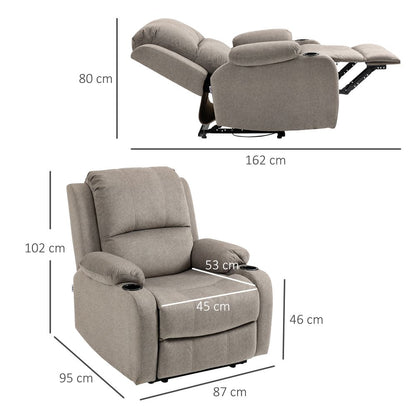 Recliner Armchair for Living Room with Built-in Cup Holder for Added Convenience