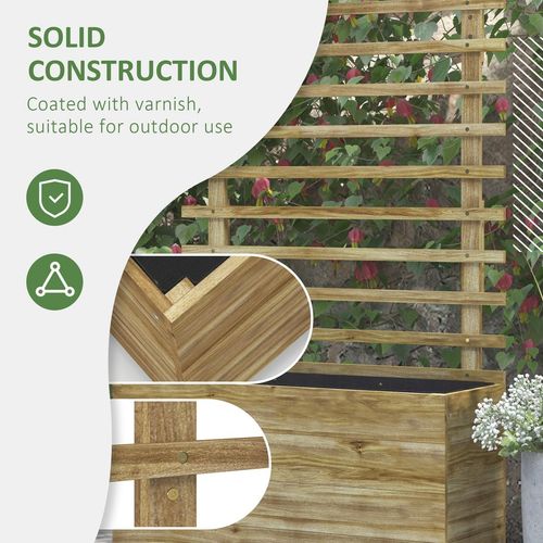 Wheeled Wooden Trellis Planter Box - Stunning Garden Growth Solution