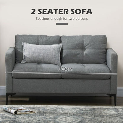 Modern Upholstered Loveseat Sofa – 2-Seater Settee for Living Room or Bedroom