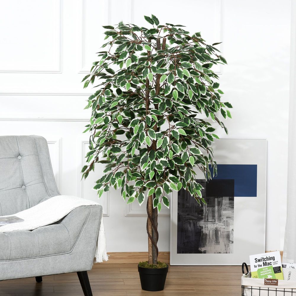 160cm Artificial Ficus Silk Tree with Nursery Pot for Stylish Home Decor