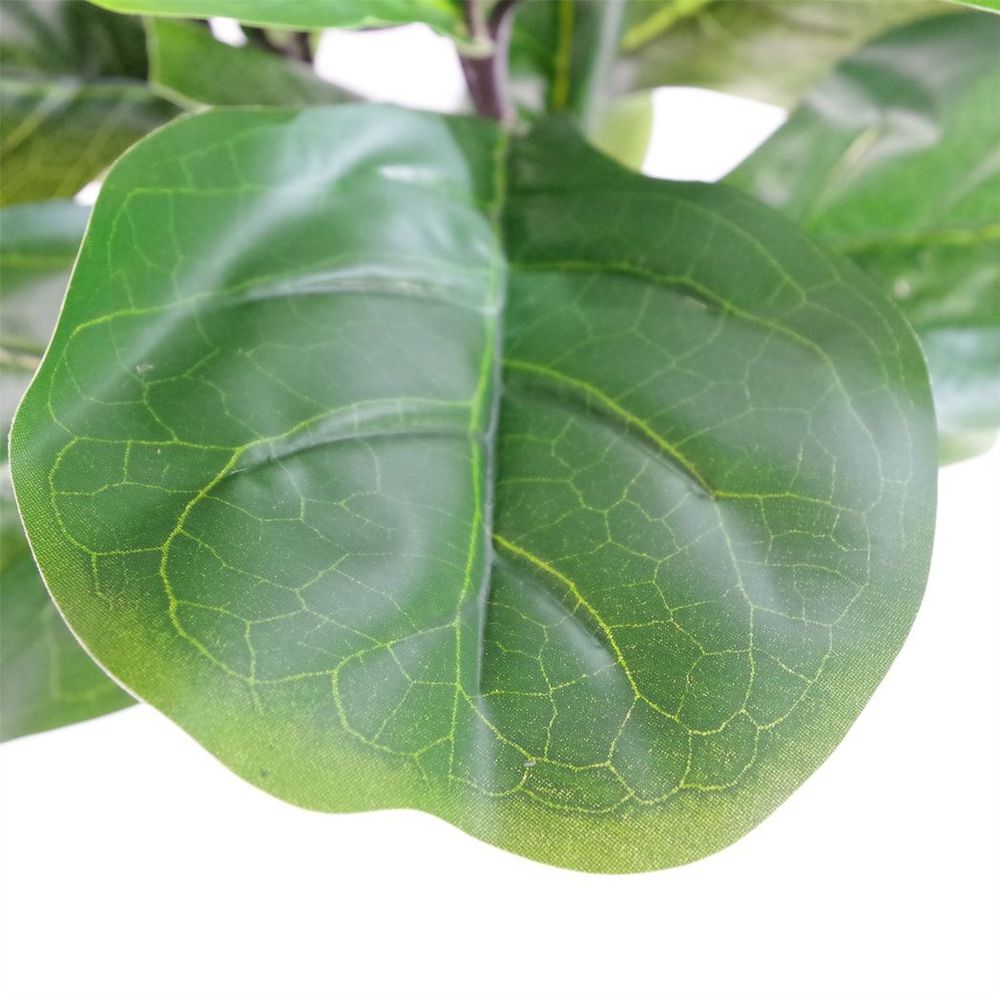 120cm (4ft) Large Artificial Fiddle Fig Tree - Ficus Lyrata Plant for Chic Home Decoration