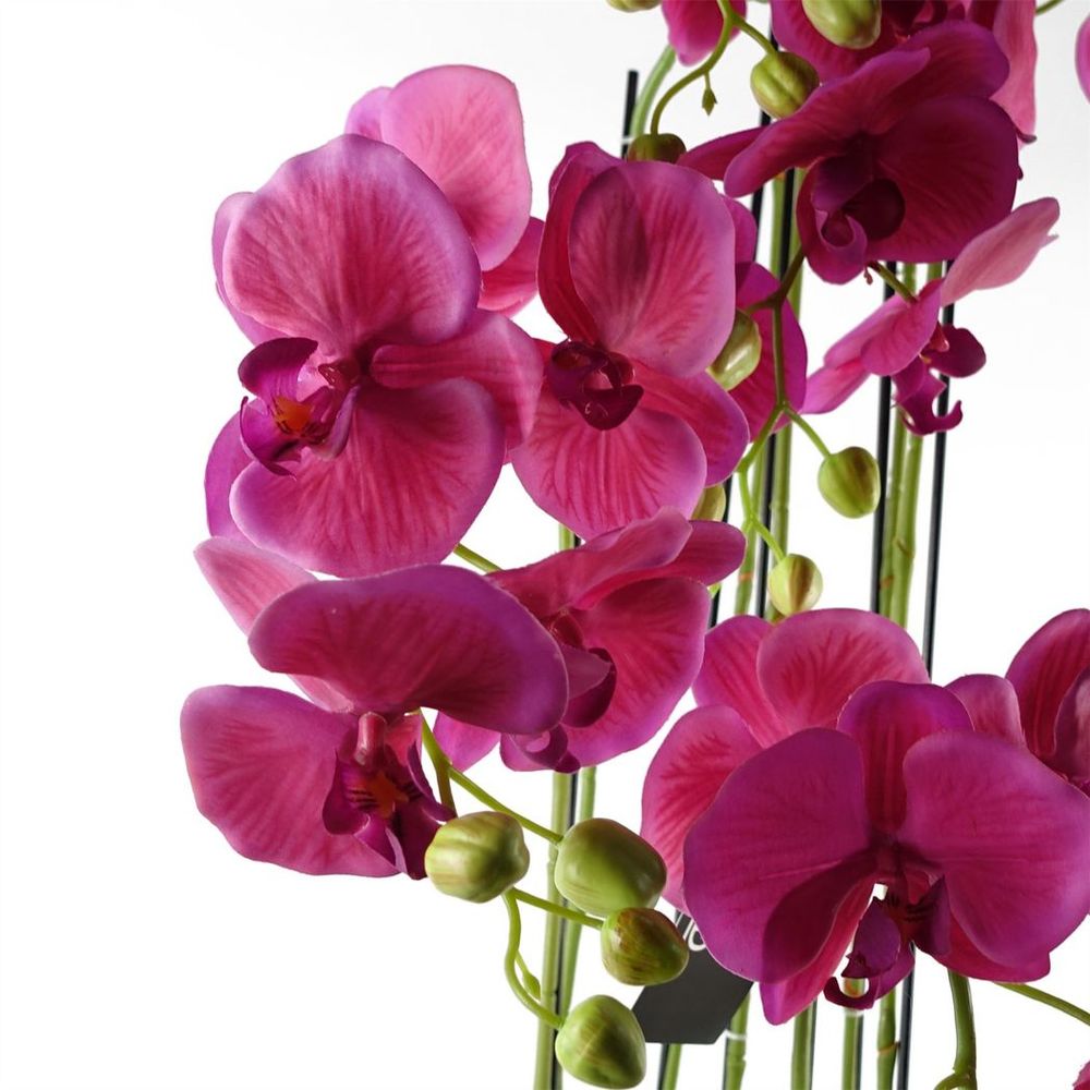 110cm Large Pink Artificial Orchid Plant - 41 Real Touch Flowers