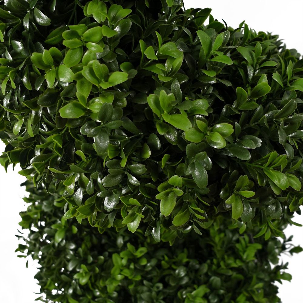 120cm UV Resistant Spiral Boxwood Tree - Elegant Outdoor Topiary