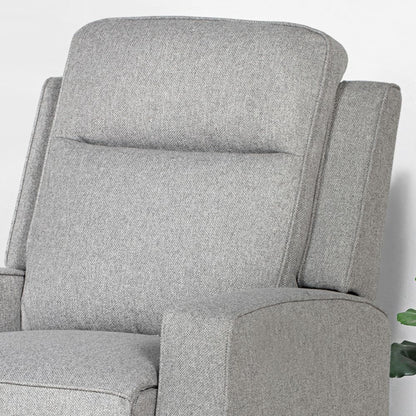 Grey Electric Recliner Armchair with USB Port, Comfortable Fabric Seating for Modern Living