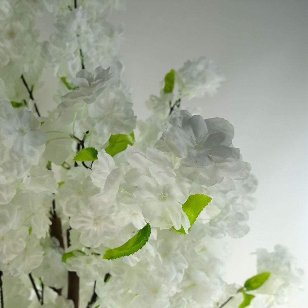 150cm Artificial White Cherry Blossom Tree - Beautiful Floral Accent