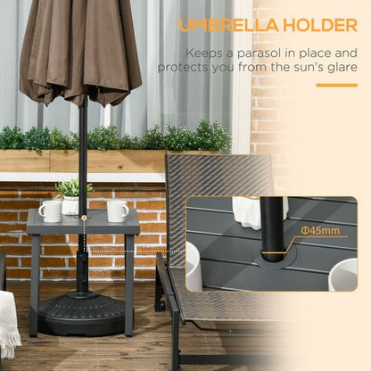 Versatile Garden Side Table with Umbrella Hole - Stylish & Sturdy