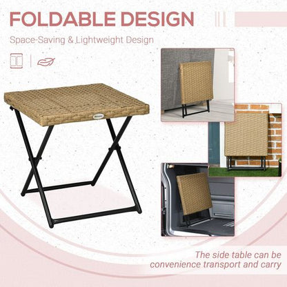 Folding Rattan Coffee Table - Stylish, Durable, Space-Saving Design