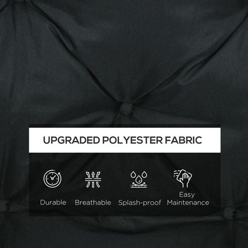 ComfortMax Outdoor 2-Seater Bench Cushion - Water-Resistant Black Pad