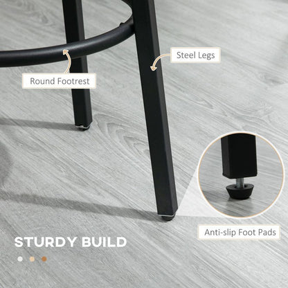 Set of 2 Counter Height Bar Stools for Dining Room or Kitchen