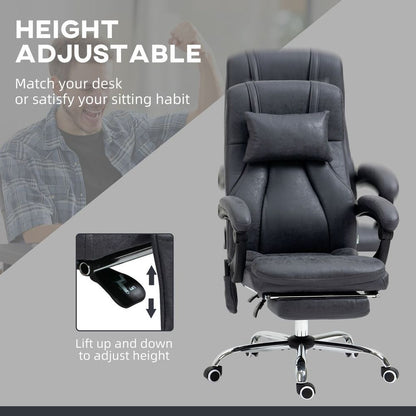 High Back Massage Office Chair with Remote-Controlled Vibration Point Headrest