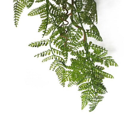 100cm Dark Green Hanging Maidenhair Fern Plant - Artificial Design