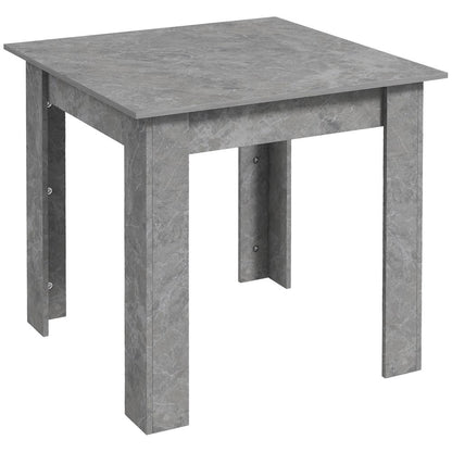 Square Dining Table – Faux Cement Effect for Living Room or Dining Room