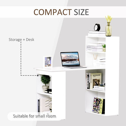 White Computer Desk Measuring 120L x 55D x 120H cm, Sleek Design for Modern Offices