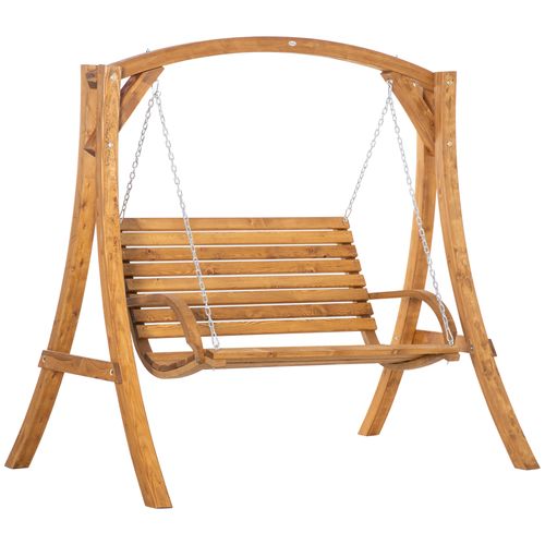 Stylish 2-Seater Wooden Garden Swing Chair for Cosy Outdoor Relaxation