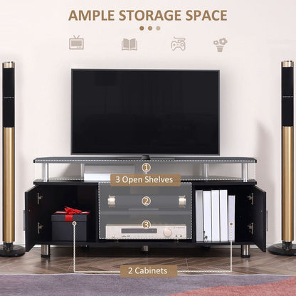 TV Unit Cabinet with Storage Shelves and Cupboard for Entertainment Centre