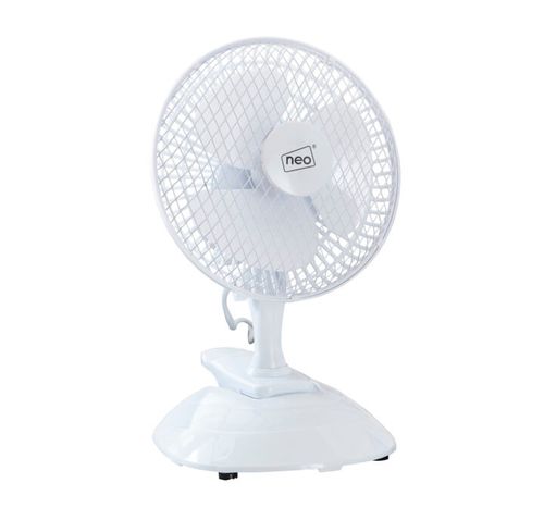 Neo Mini Clip Fan: 6-Inch Adjustable Breeze for Home & Office - White