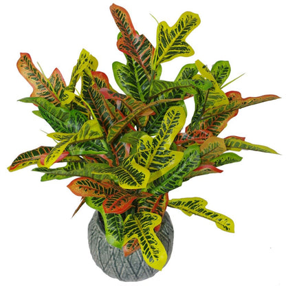 65cm Artificial Multicoloured Codiaeum House Plant for Colourful Home Accents