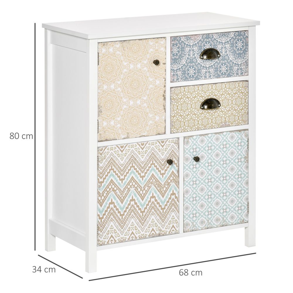 Shabby Chic Drawer Table Sideboard, Multi-Purpose Storage Chest for Stylish Organisation