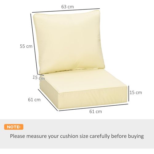 Premium Deep Seat Cushion Set - Comfort in Beige for Indoor/Outdoor