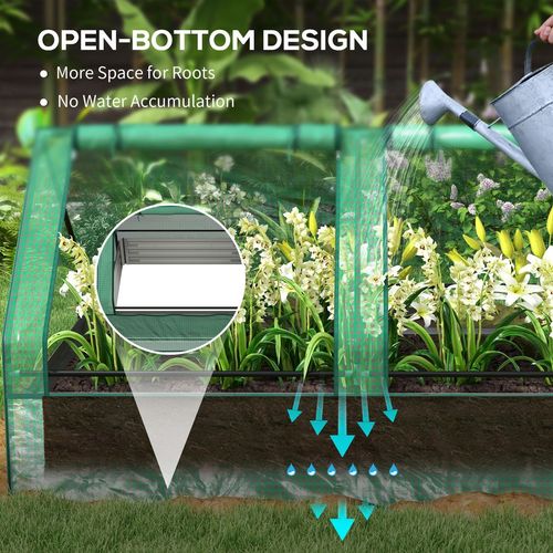 2-in-1 Raised Garden Bed with Greenhouse Cover for Optimal Growth