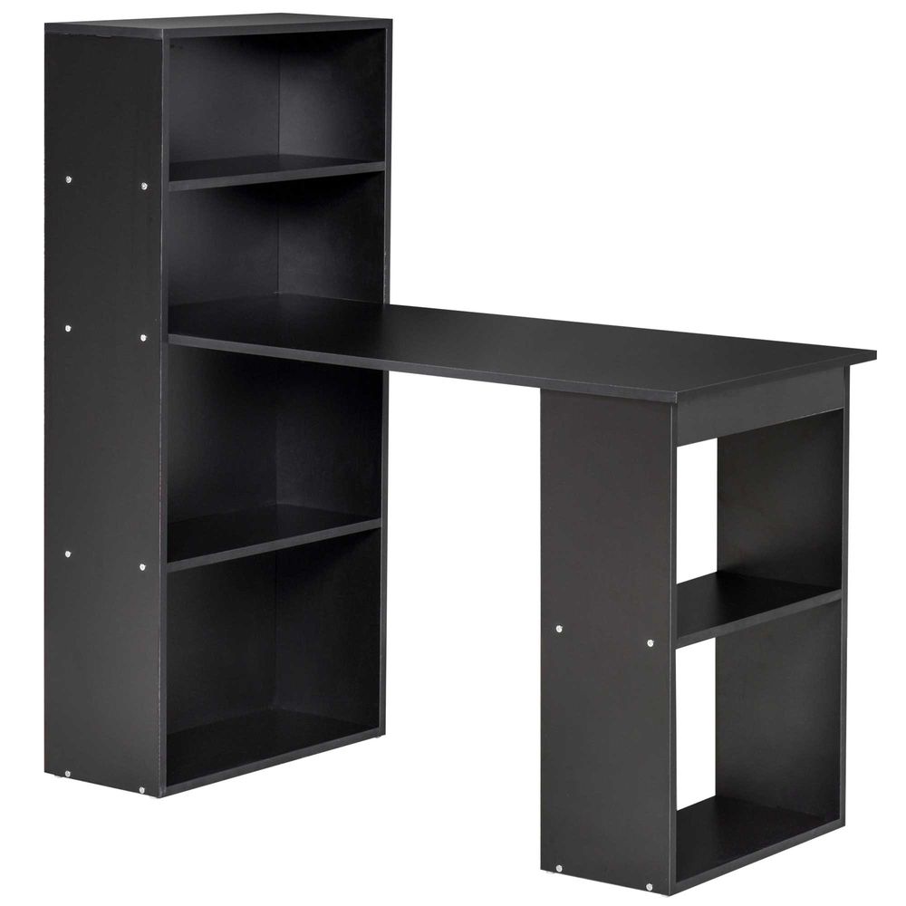 Black Computer Desk Measuring 120L x 55D x 120H cm, Stylish Addition to Any Office