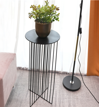 Metal Flower Stand Side Table, Modern and Chic