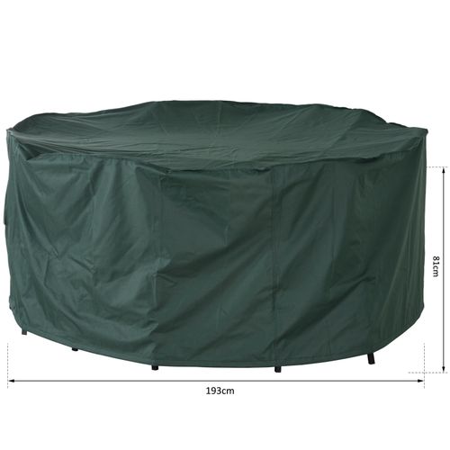 PVC Coated Large Round 600D Waterproof Outdoor Furniture Cover Green