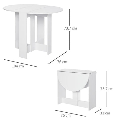Folding Drop Leaf Dining Table: Foldable Bar Table for Small Kitchens