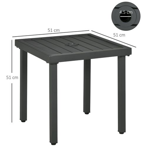 Versatile Garden Side Table with Umbrella Hole - Stylish & Sturdy