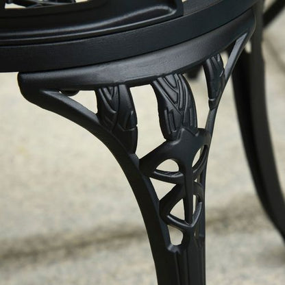 Vintage 3-Piece Cast Aluminium Bistro Set with Umbrella Hole