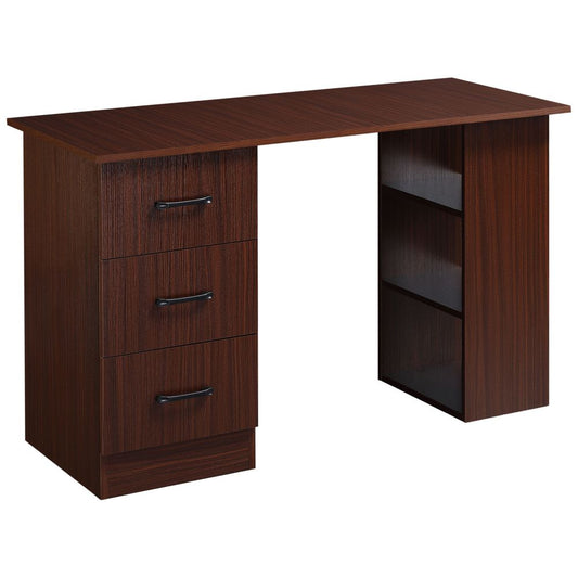 Brown Study Table with Storage, Perfect for Home Office and Writing Needs