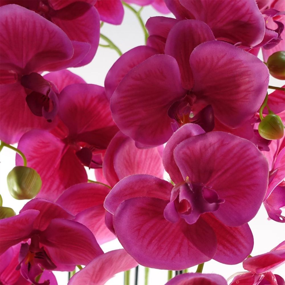 110cm Large Pink Artificial Orchid Plant - 41 Real Touch Flowers