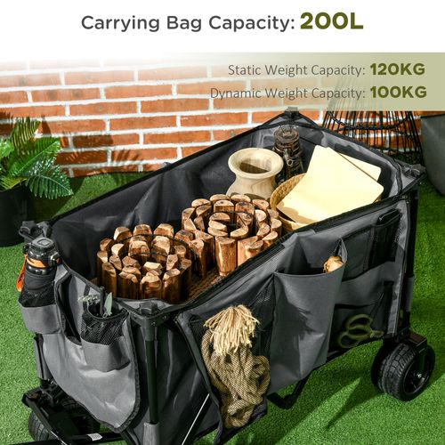 Versatile Folding Garden Trolley: Durable, Collapsible & Multi-Purpose!