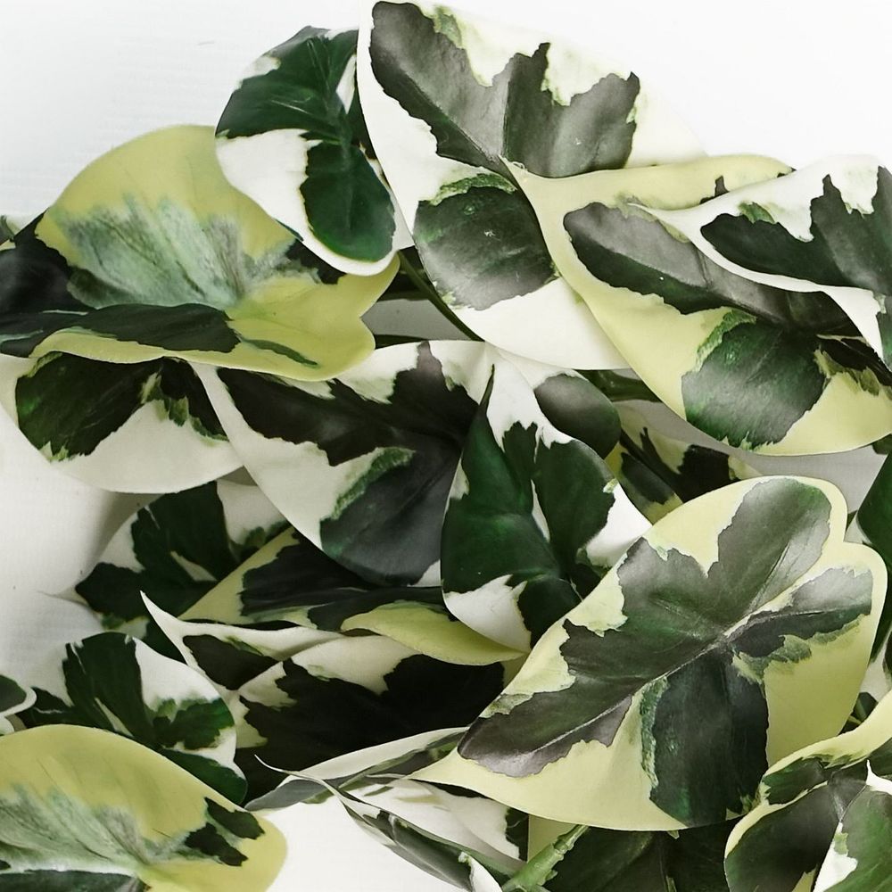 40cm Realistic Variegated Marble Pothos Plant - Artificial Trailing Design