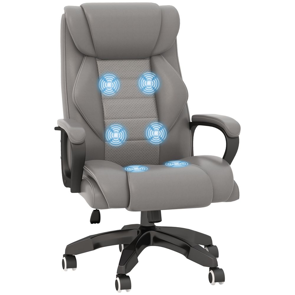 Executive Office Chair with High Back and 6-Point Vibration Massage Function