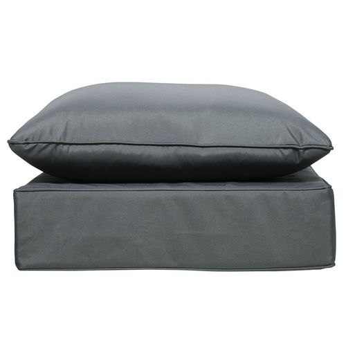 Outdoor Seat and Back Cushion Set, Deep Seating Chair Cushion, Grey