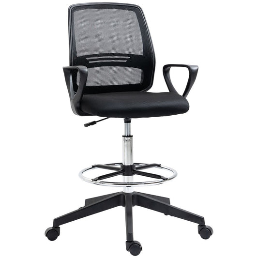 Adjustable Height Drafting Chair with Footrest, Perfect for Office and Creative Spaces