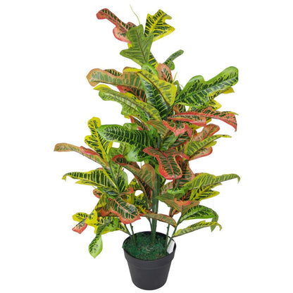 90cm Large Artificial Codiaeum Multicoloured House Plant