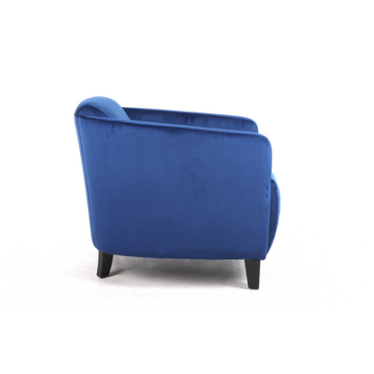 86cm Blue Velvet Armchair, Luxurious and Comfortable Seating