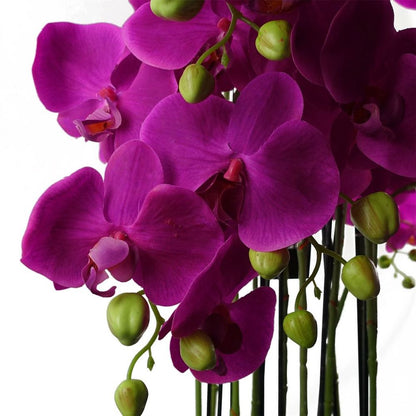 150cm Giant Purple Artificial Orchid Plant - 189 Real Touch Flowers
