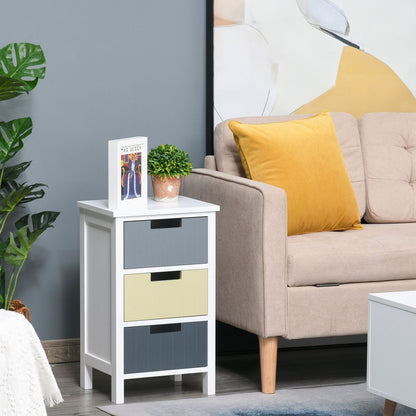 3-Drawer Colourful Storage Cabinet Tower for Organising Home Essentials